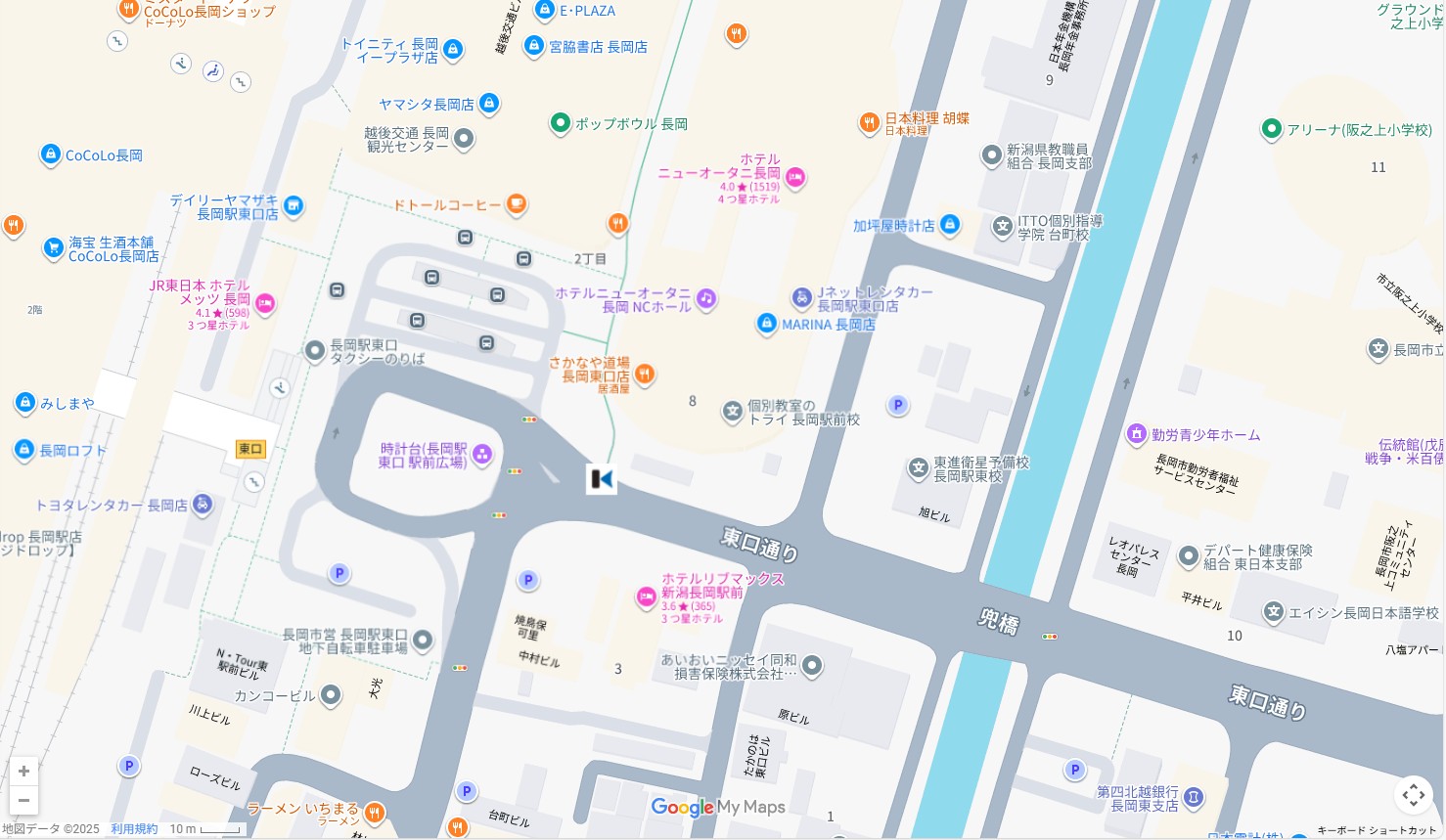 長岡駅（東口ニューオータニ前）