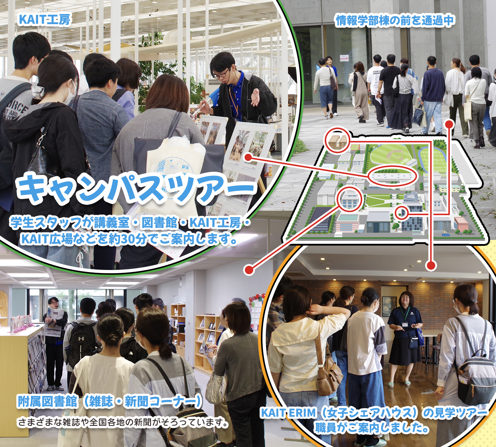 キャンパスツアー、KAIT ERIM見学ツアー